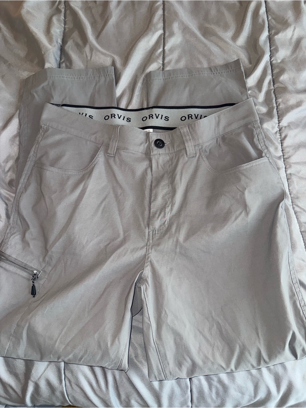 Orvis Men's Light Gray Pant 34x30